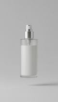 Purifying cleanser in glass bottle