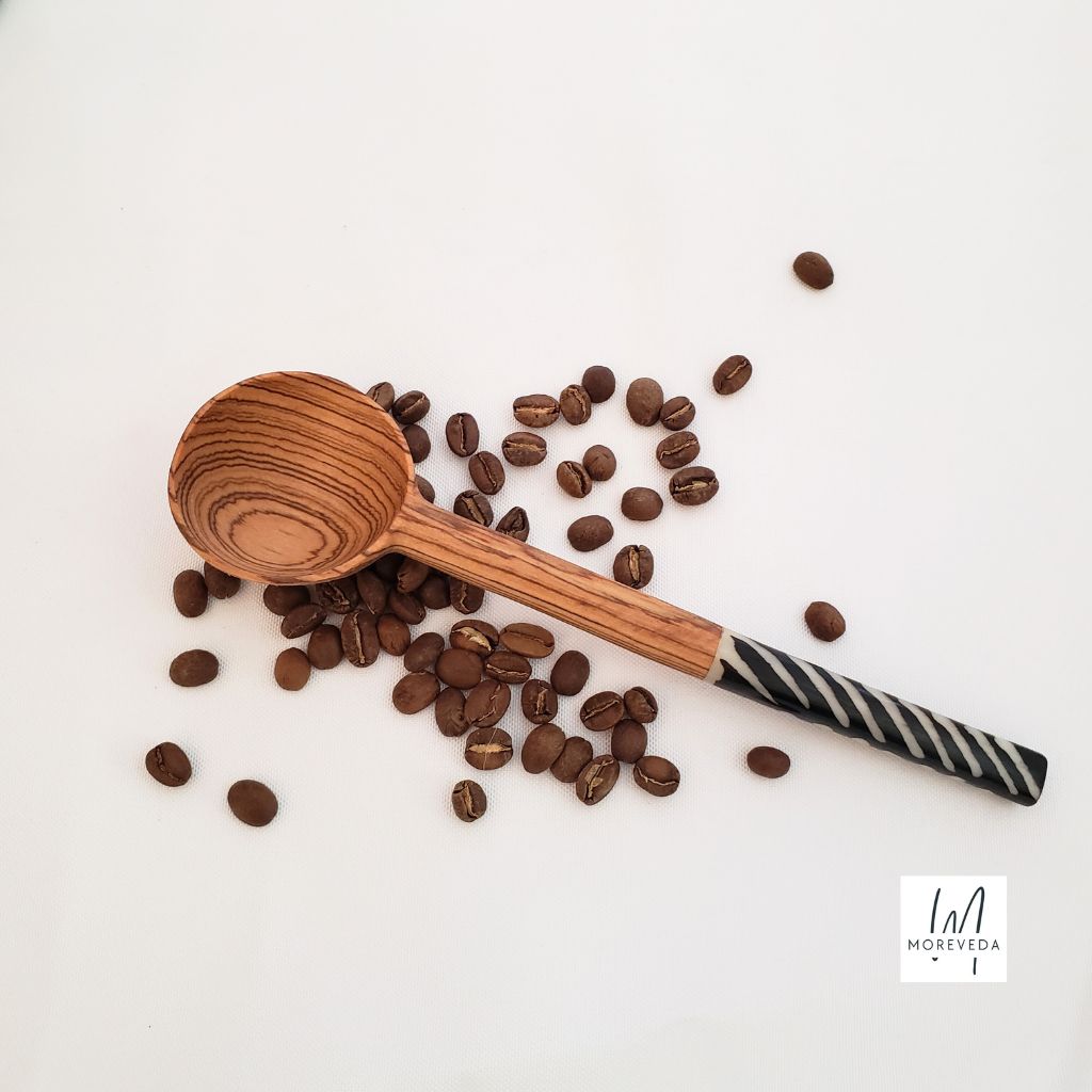 Olive Wood Coffee Scoop | Tea Leaf Spoon