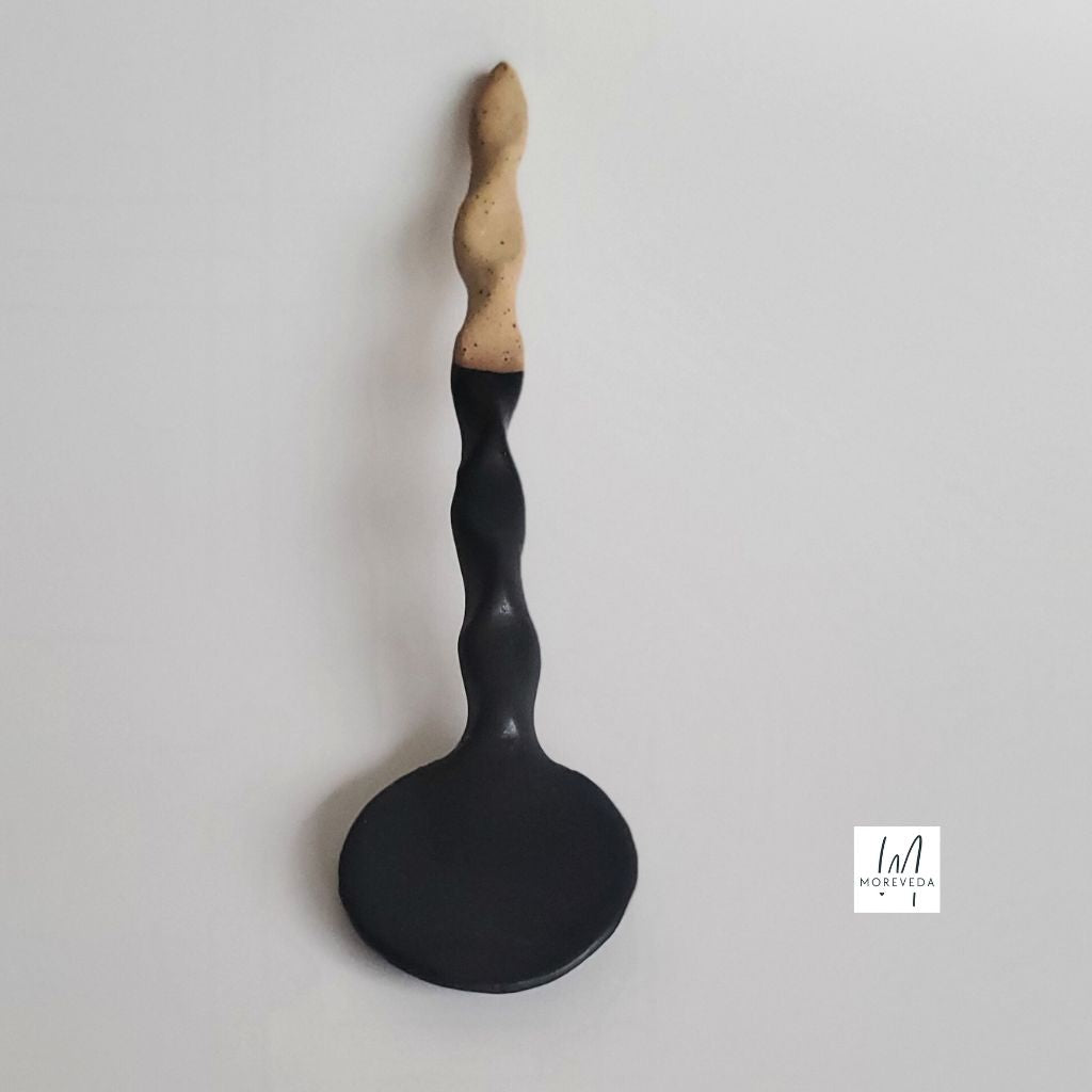 Ceramic Kitchen Spoon | Matte Black