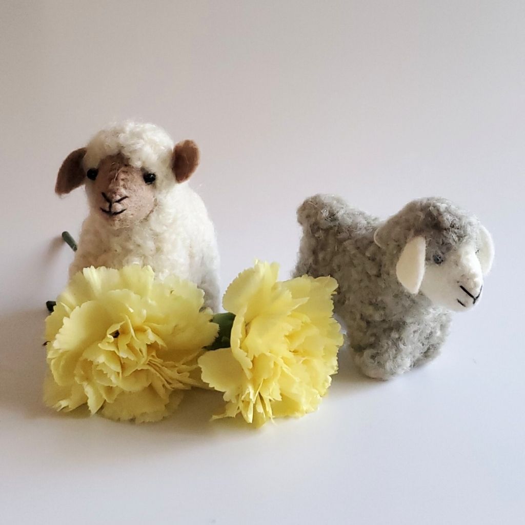 Lamb Ornament Set | Handmade From Wool