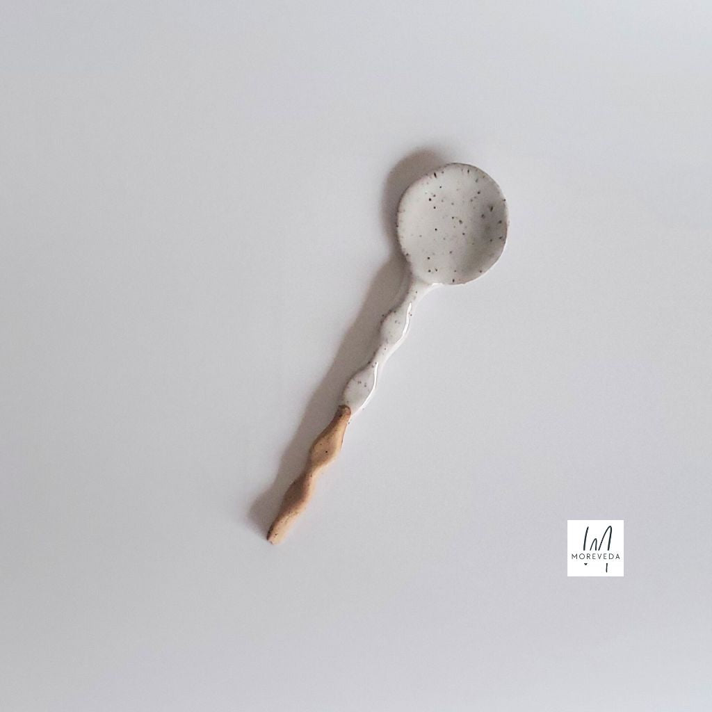 Ceramic Kitchen Spoon | Glossy White