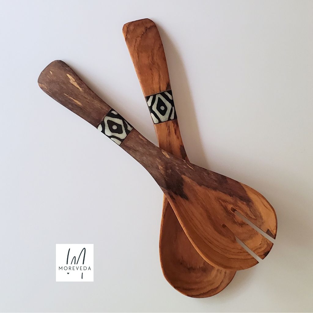 Serving Spoons | Olive Wood | Diamond
