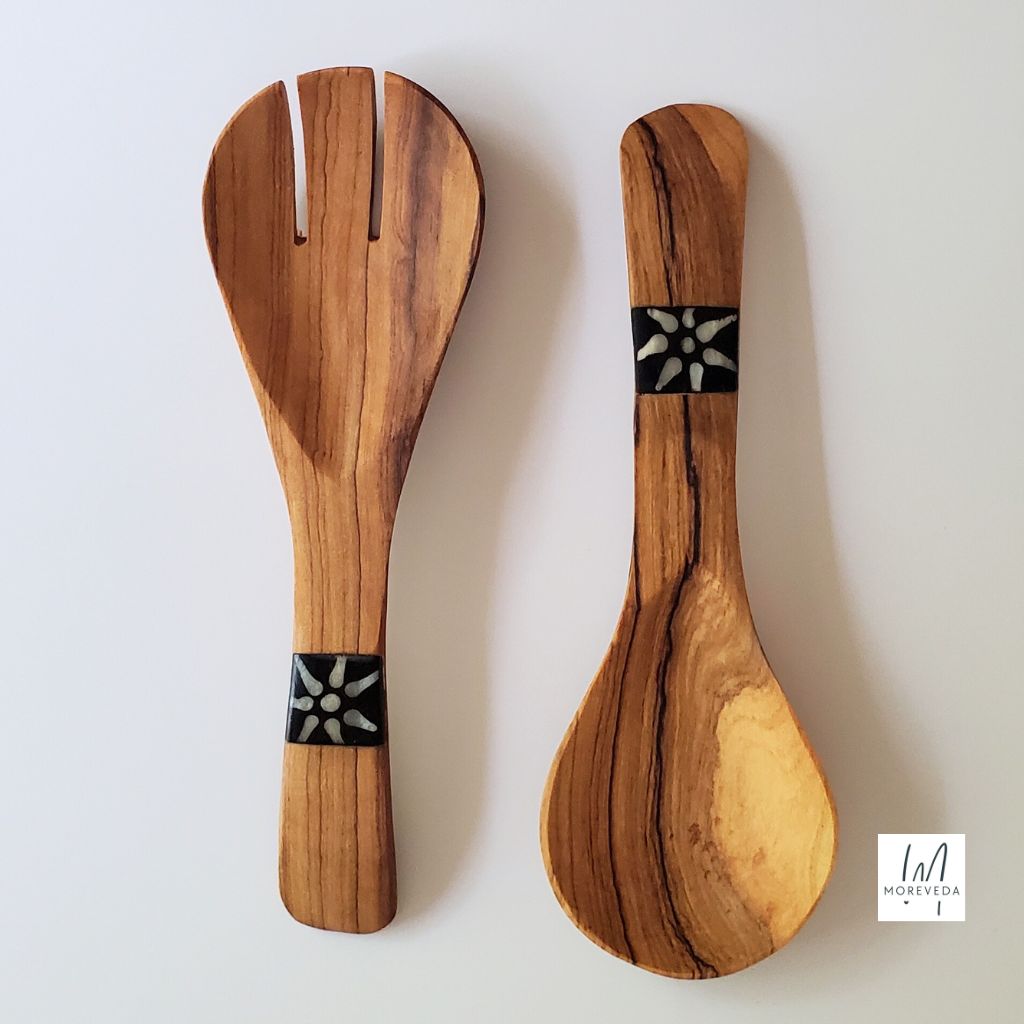 Serving Spoons | Olive Wood | Starburst