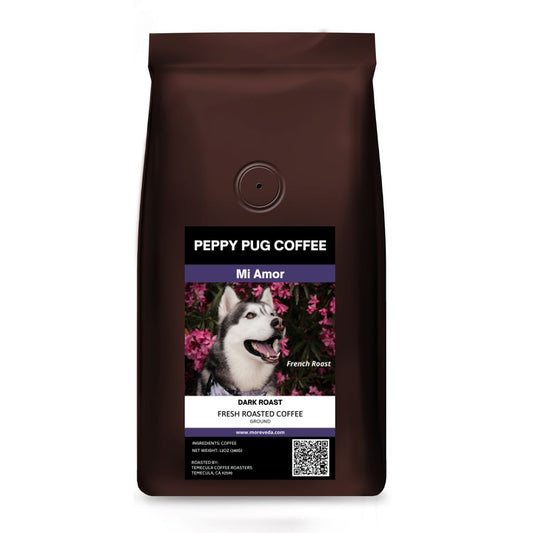 Peppy Pug French Roast Ground Coffee