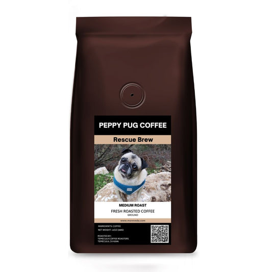 Peppy Pug Rescue Brew Ground Coffee | Medium Roast