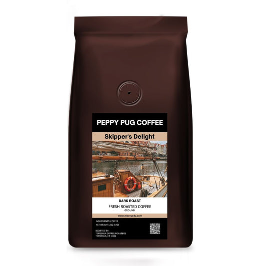 Peppy Pug Skipper's Delight | Dark Roast Ground Coffee