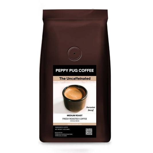 Peppy Pug Organic Whole Bean Decaf | The Uncaffeinated