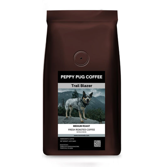 Peppy Pug Organic Uganda Whole Bean Coffee | Trail Blazer