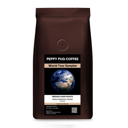 Peppy Pug Coffee Sampler Pack for Pug Rescue
