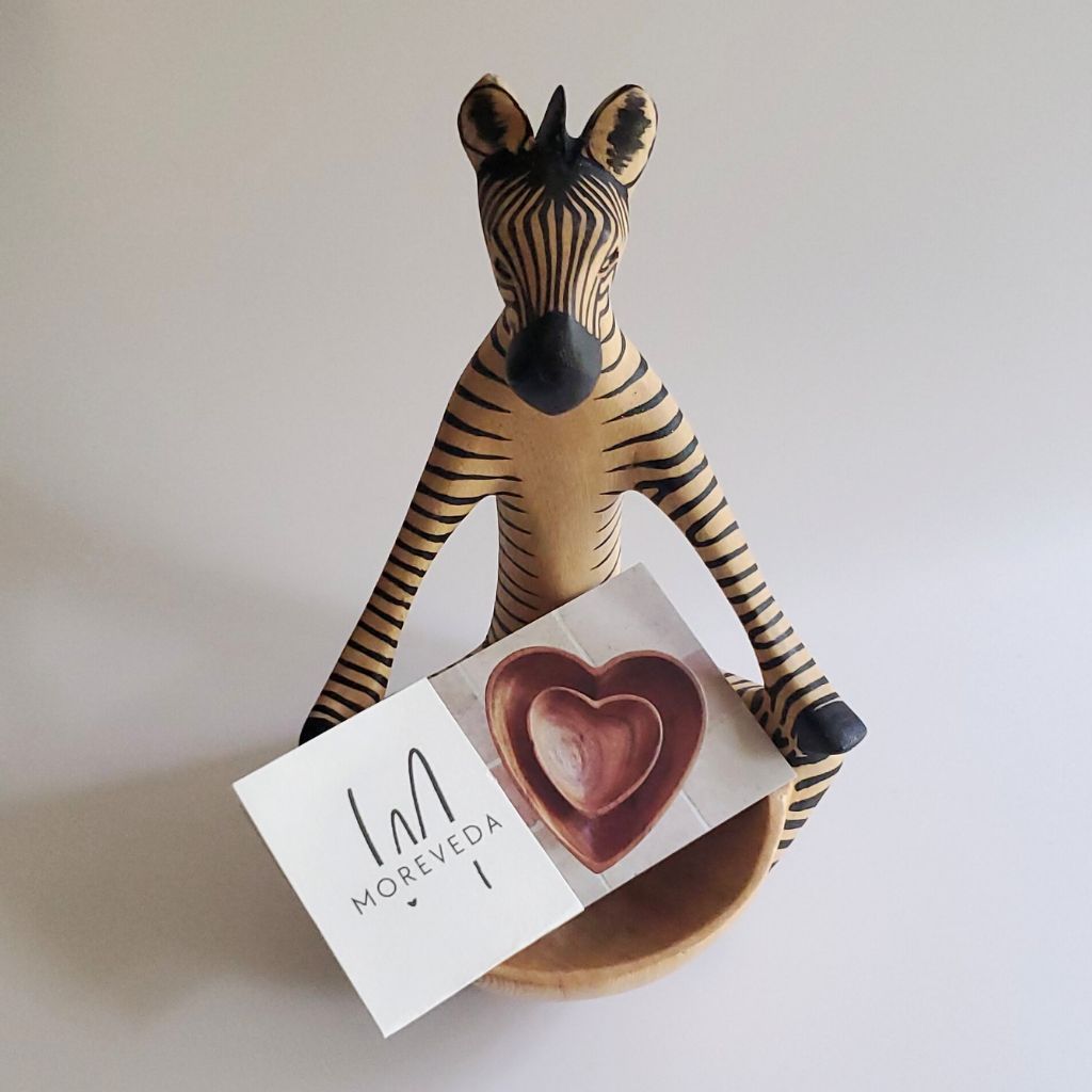 Zebra In Yoga Pose | Wood Bowl