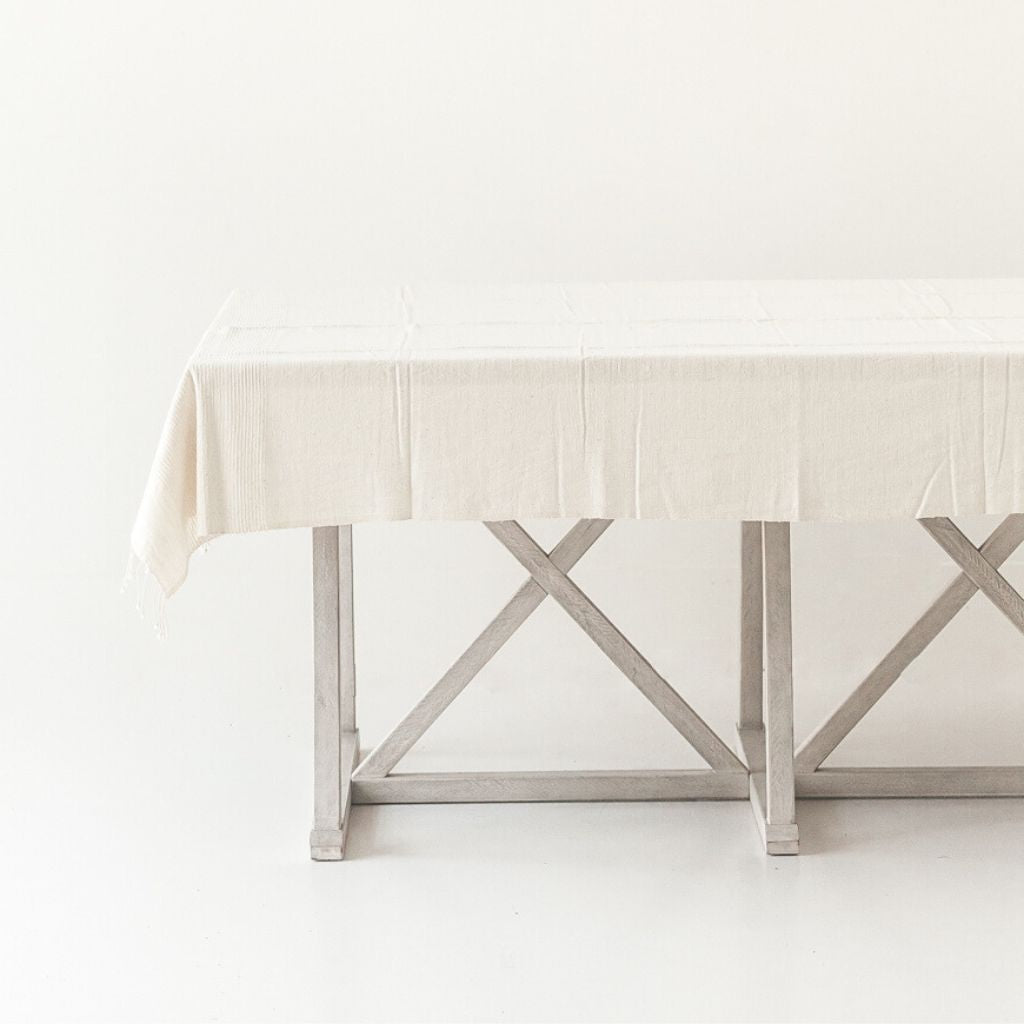 Cotton Tablecloth With Tassels | Blanca