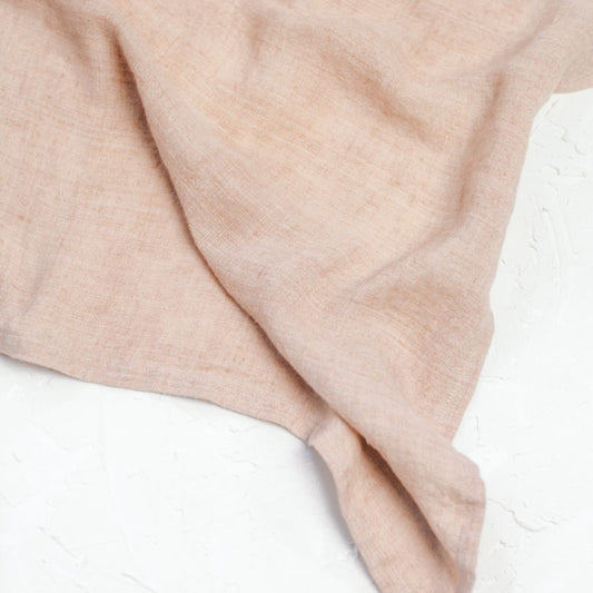 Stonewashed Linen Tea Towel | Blush