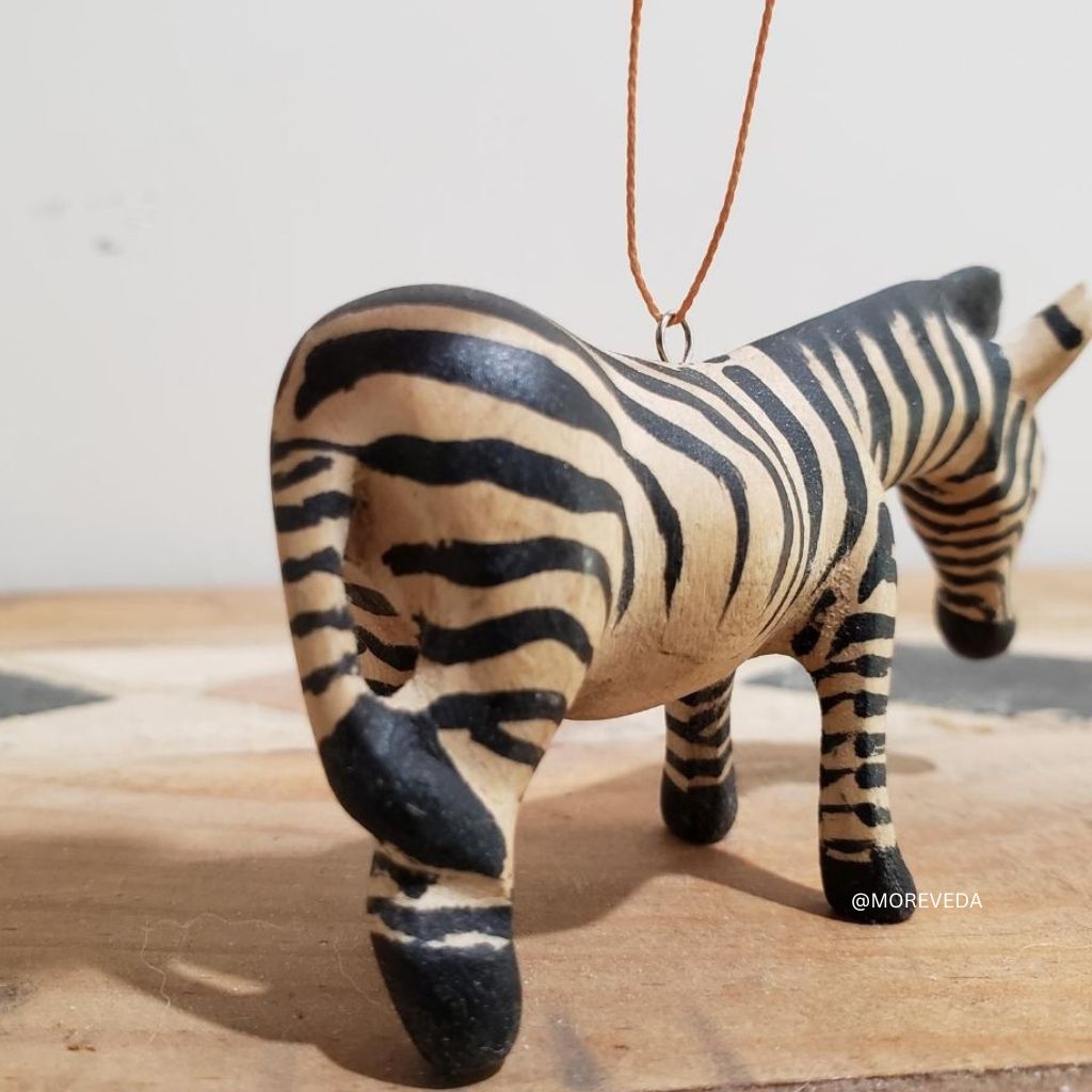 Zebra & Giraffe Ornament Set | Hand-Painted