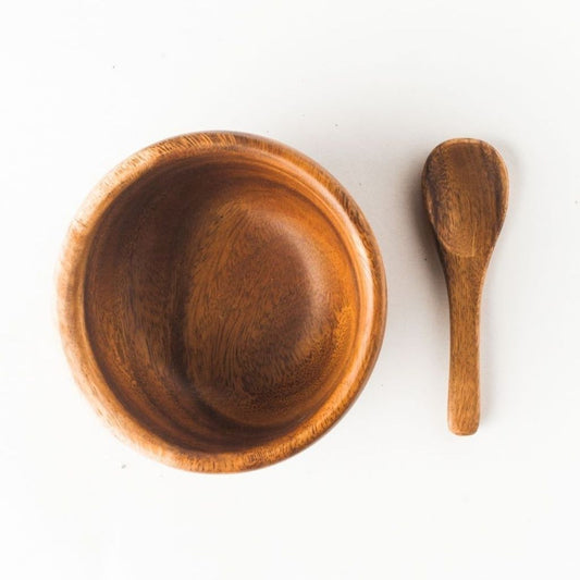 Wood Bowl & Spoon Set | Acacia