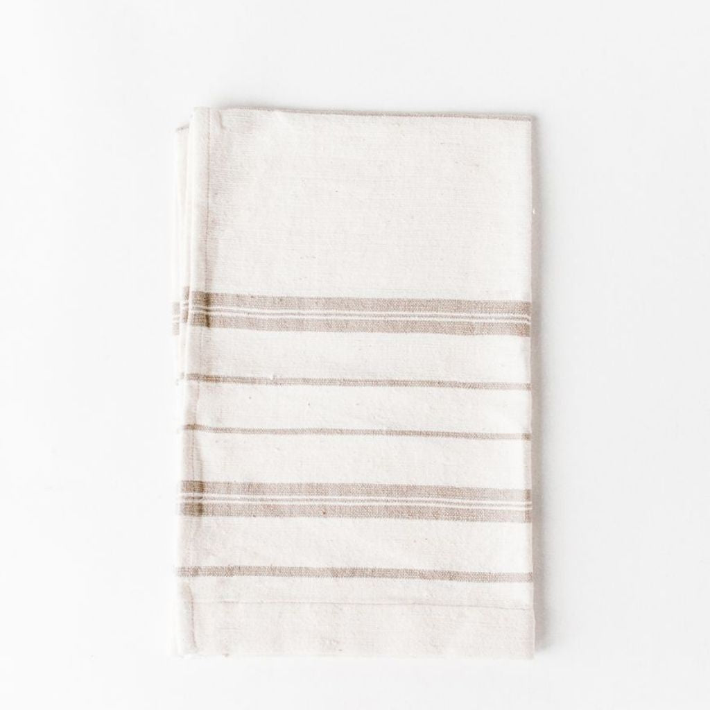 Kitchen Tea Towel | White With Stone
