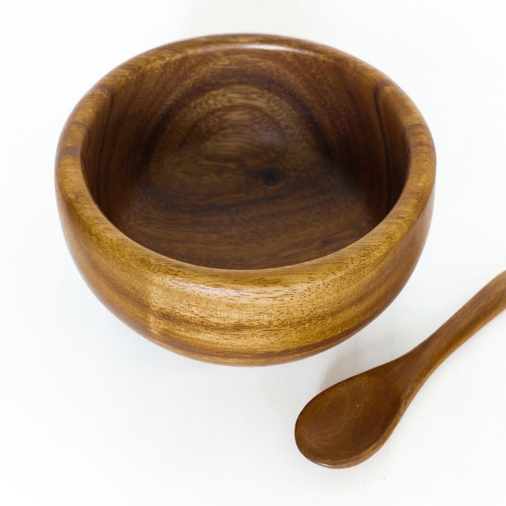 small 6 inch handmade farmhouse wooden bowl