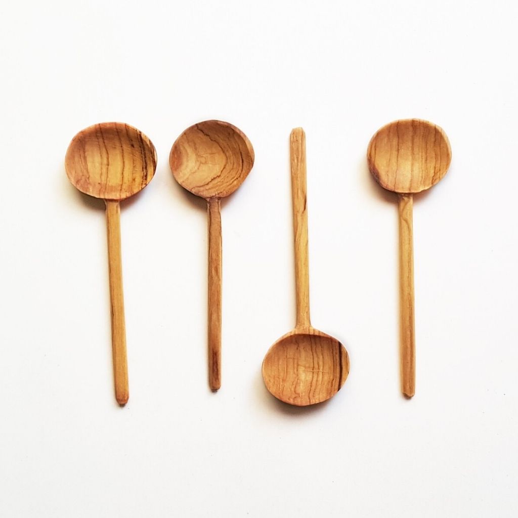 natural wood coffee scoop spoon set gift artisan package